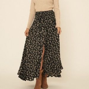 Promesa Floral Smocked Maxi Skirt NWOT